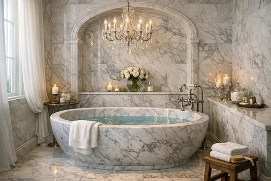 Enhance Spaces with Elegant Marble Bathtub Tile Solutions - Zicana Boutique
