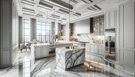 Enhance Spaces with Elegant White Rhino Marble Countertops - Z Boutique by Marble Couture