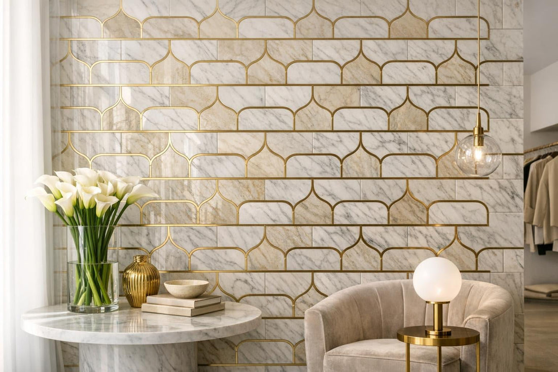 Enhance Spaces with Essenza Alma Brick Marble Tiles - Zicana Boutique