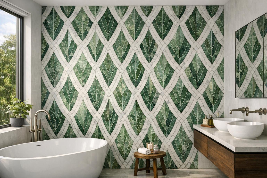 Enhance Spaces with Ezzy Forest Diamond Marble Mosaic - Zicana Boutique