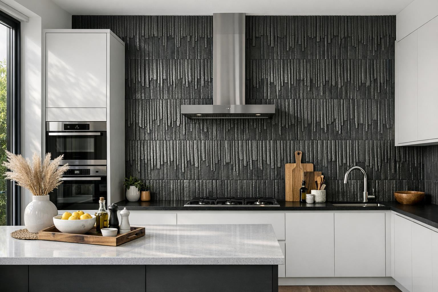 Enhance Spaces with Fringe Bold Anthracite Artistic Tile – Zicana Boutique