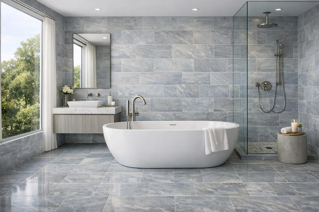 Enhance Spaces with Gascogne Blue Honed Limestone Tile - Zicana Boutique