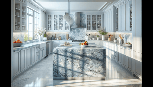 Enhance Spaces with Light Blue Granite Countertops - Z Boutique by Marble Couture