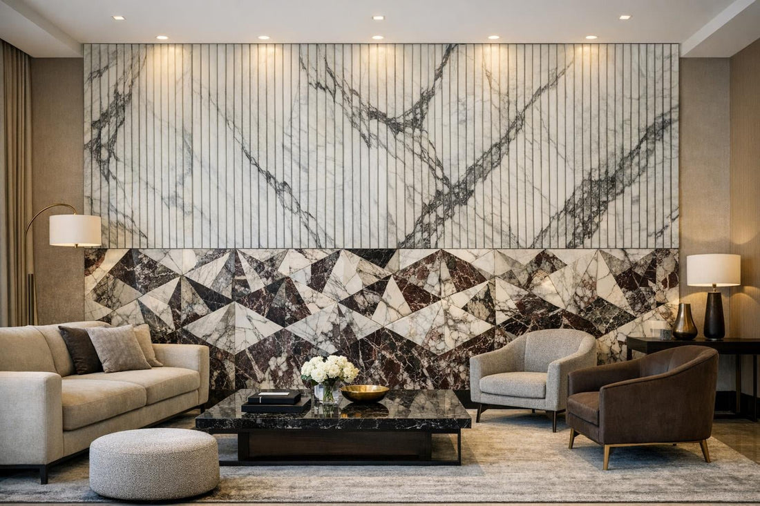 Enhance Spaces with Linear Groove & Breccia Capraia Marble - Zicana Boutique