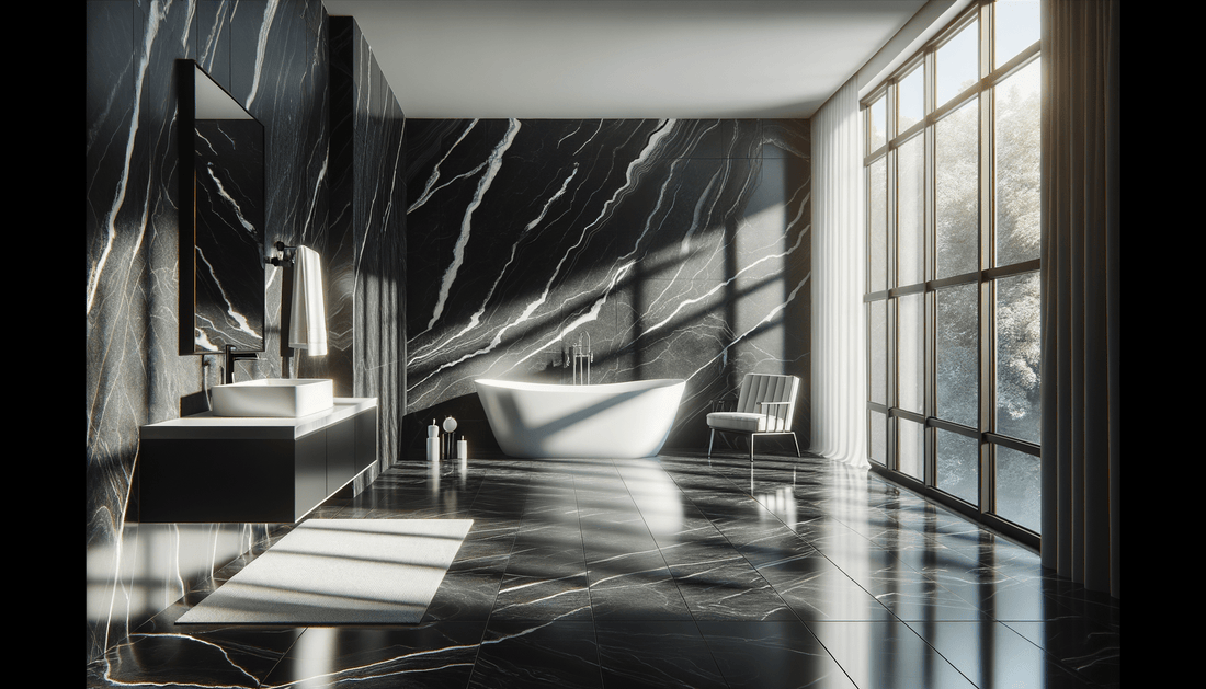 Enhance Spaces With Nero Marquina Raphael Porcelain Tile - Zicana Boutique