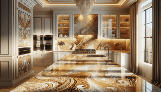 Enhance Spaces with New Venetian Gold Granite Slabs - Z Boutique by Marble Couture