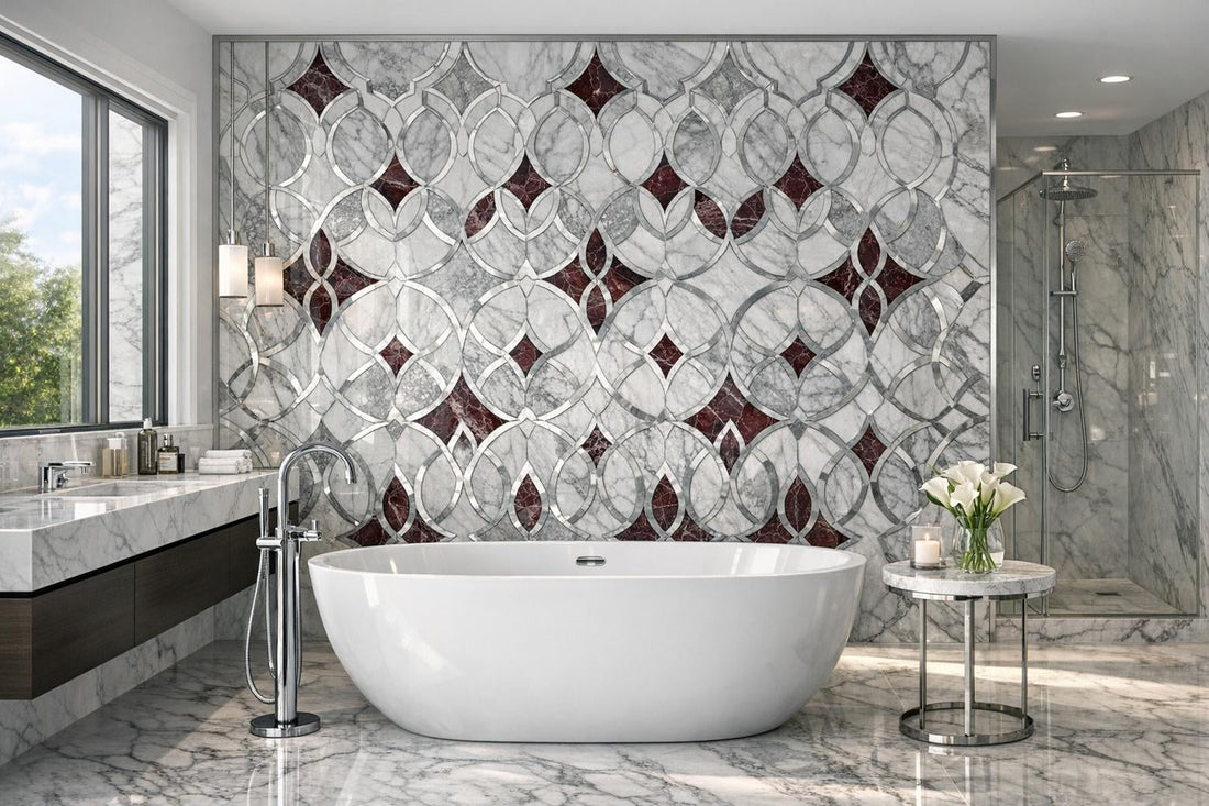 Enhance Spaces with Ruby Elis Silver Mosaic Solutions - Zicana Boutique