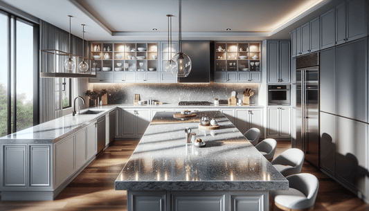 Enhance Spaces with Sparkling Grey Quartz Countertops - Z Boutique by Marble Couture