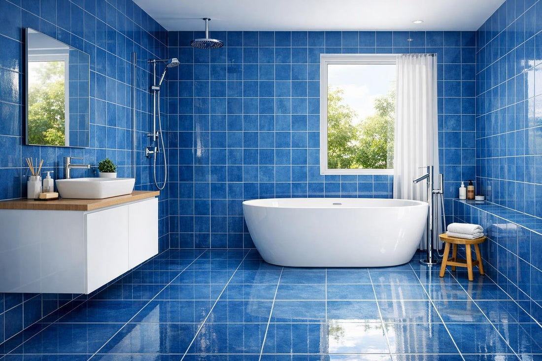 Enhance Spaces with Stunning Blue Bathroom Tile Solutions - Zicana Boutique