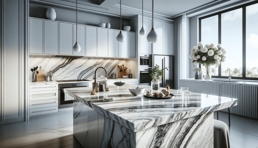 Enhance Spaces with White Grey Marble Countertops - Z Boutique by Marble Couture