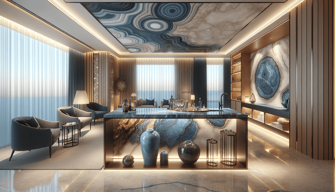 Enhance Your Space with Elegant Blue Onyx Stone Solutions - Z Boutique by Marble Couture