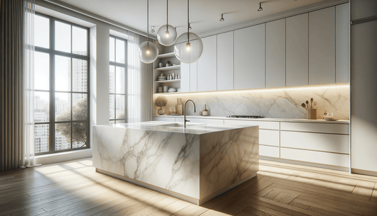 Ethereal Glow Silestone with White Cabinets for Timeless Elegance - Zicana Boutique