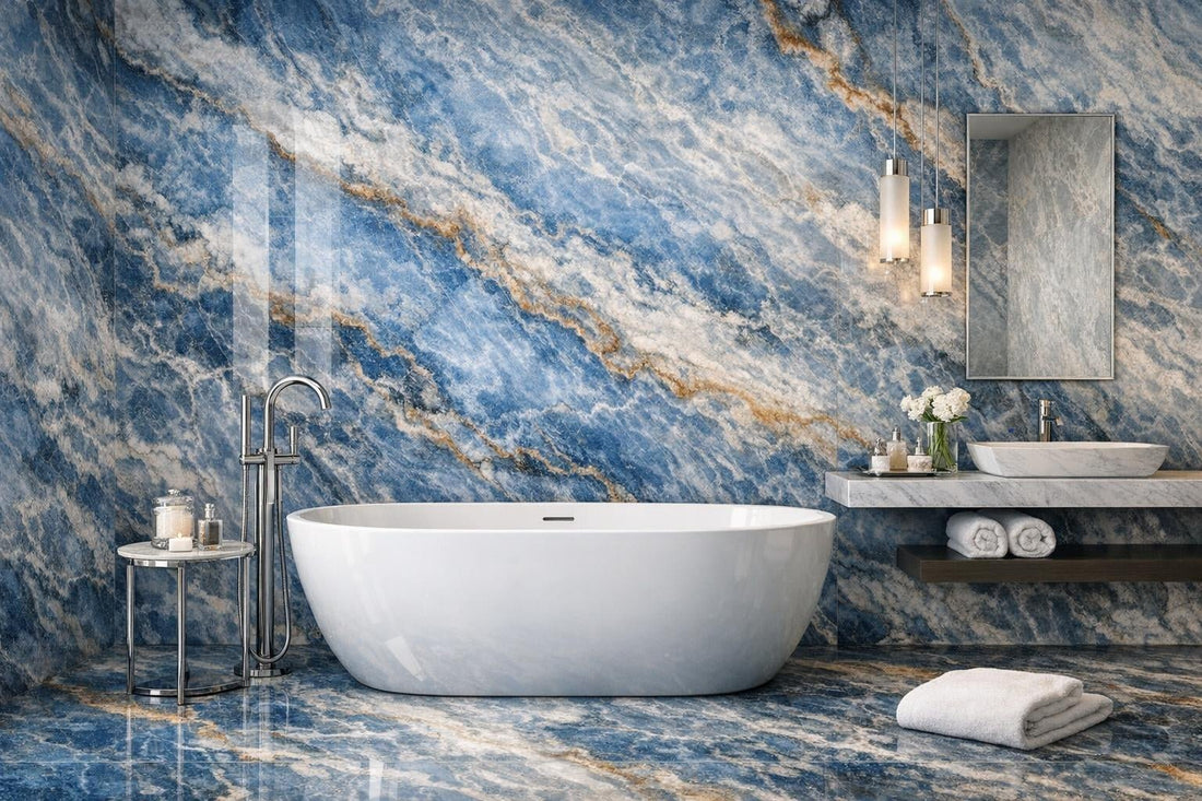 Explore Blue Storm Onyx Raphael Porcelain for Elegant Spaces - Zicana Boutique