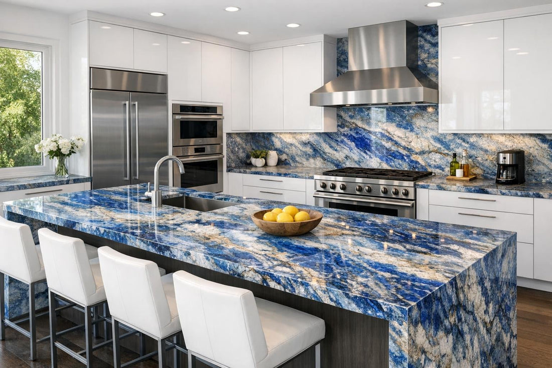 Explore Explosion Blue Quartzite at Zicana Boutique - Zicana Boutique