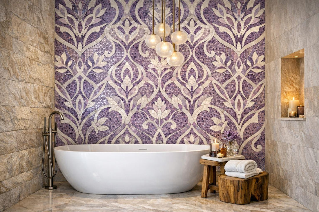 Explore Michelle Gerson Slide Viola Waterjet Mosaic Designs - Zicana Boutique