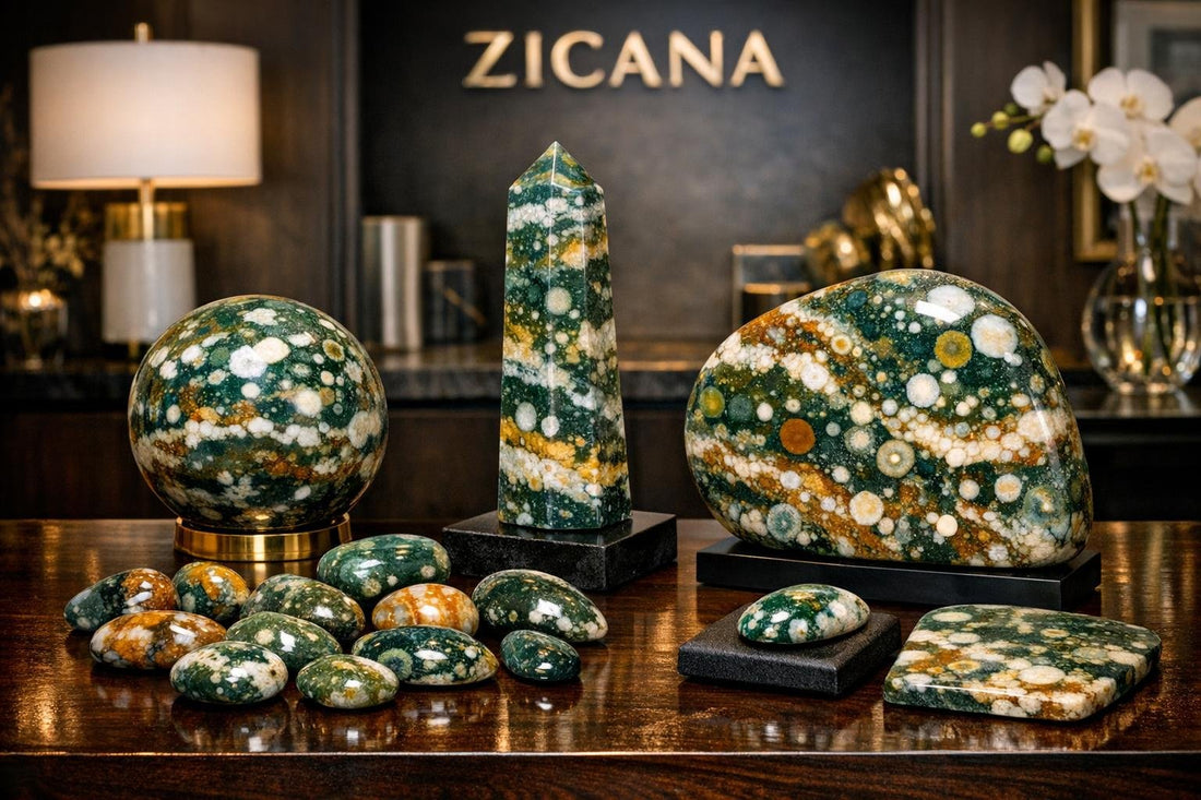Explore Ocean Jasper Gemstone at Zicana Boutique - Zicana Boutique