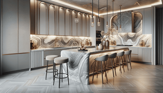 Exquisite River White Granite Countertops for Sophisticated Home Designs - Z Boutique by Marble Couture