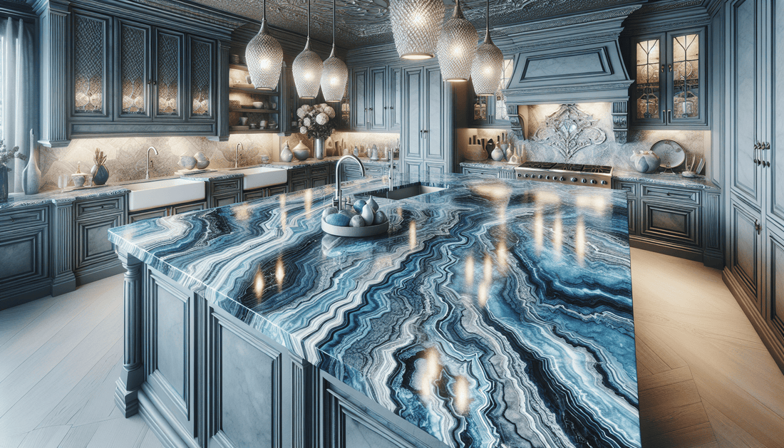 Fantasy Blue Quartzite Countertops: Elevate Designs with Exquisite Elegance - Zicana Boutique