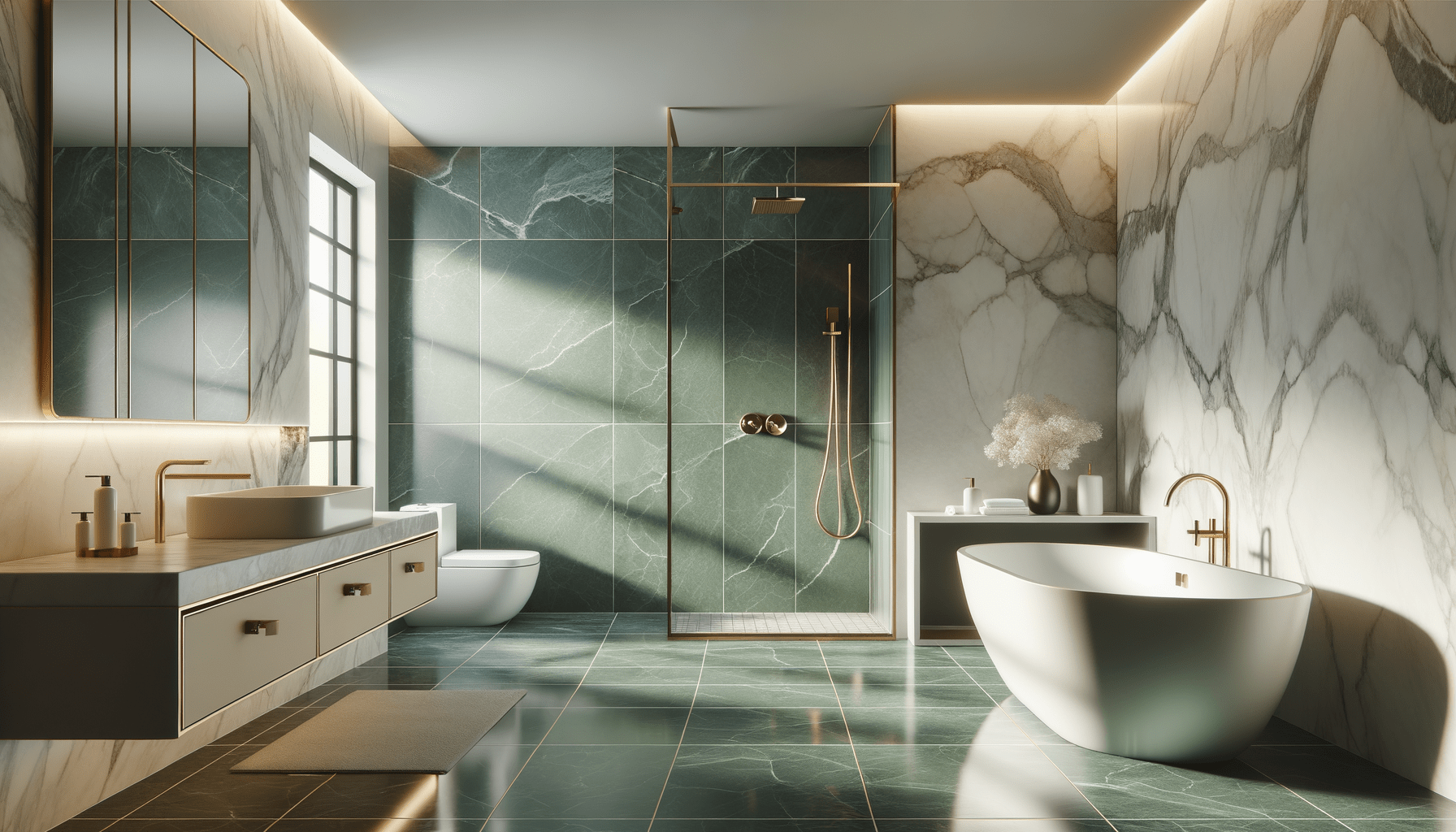 Florim Green Tile Elegance for Luxury Stone Interiors – Zicana Boutique