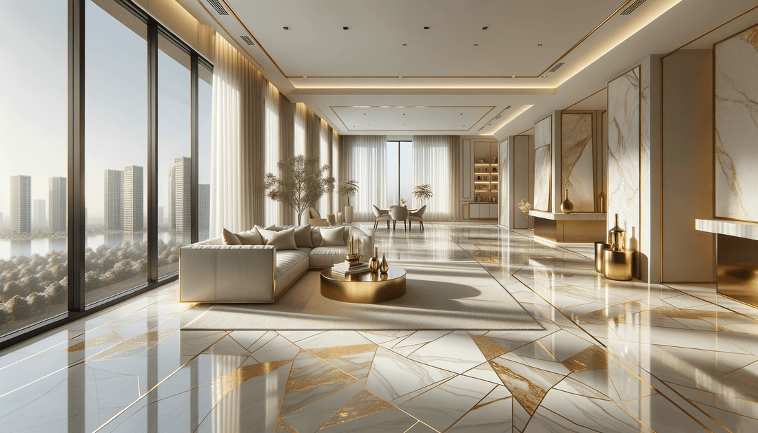 Florim Rock Salt White Gold 120x120 for Luxe Spaces - Zicana Boutique
