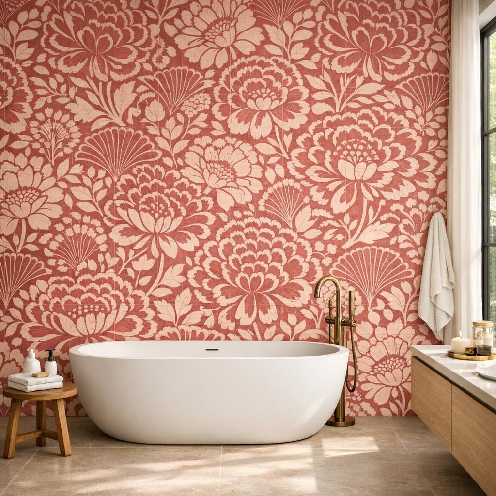 Fringe Bold Rose Tile: Elevate Your Space with Artistry - Zicana Boutique