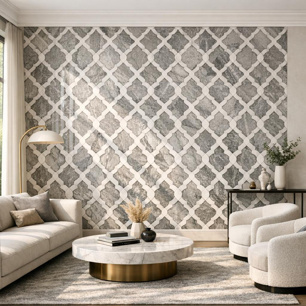Giore Gris Diamond Marble: Elevate Interiors with Zicana Boutique - Zicana Boutique