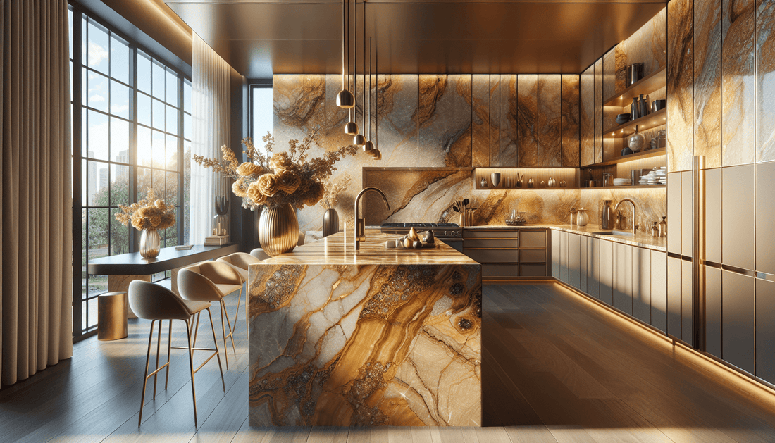 Gold Quartzite Countertops: Elevate Home Design with Luxurious Stone - Zicana Boutique