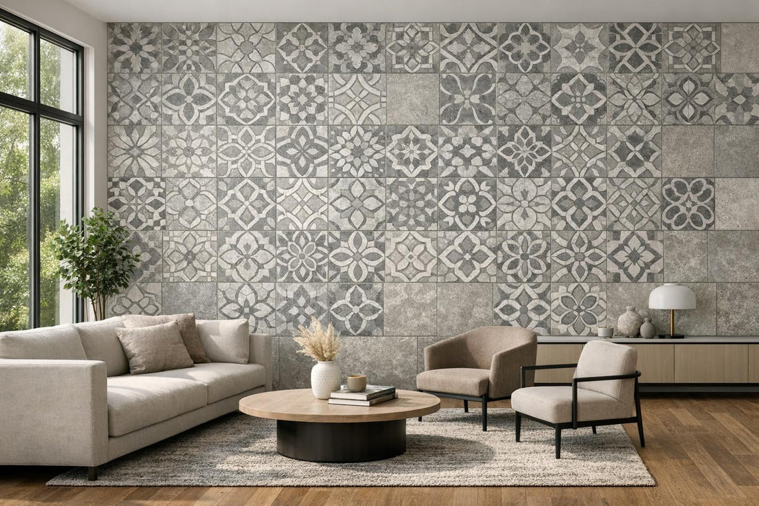 Grand Tour Martello Silver Limestone Tile Artistry Guide - Zicana Boutique