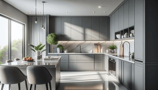 Gray Cabinets with Quartz Countertops: Timeless Elegance for Modern Homes - Z Boutique by Marble Couture
