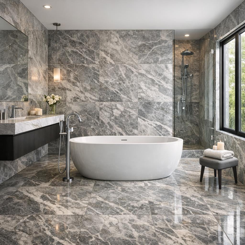 Grigio Toscana Marble Tile Insights for Design Professionals - Zicana Boutique