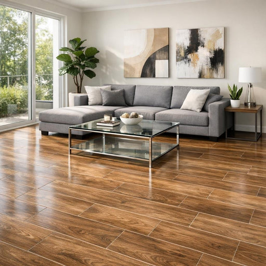 Hardwood Look with Ceramic Tile for Elegant Interiors - Zicana Boutique