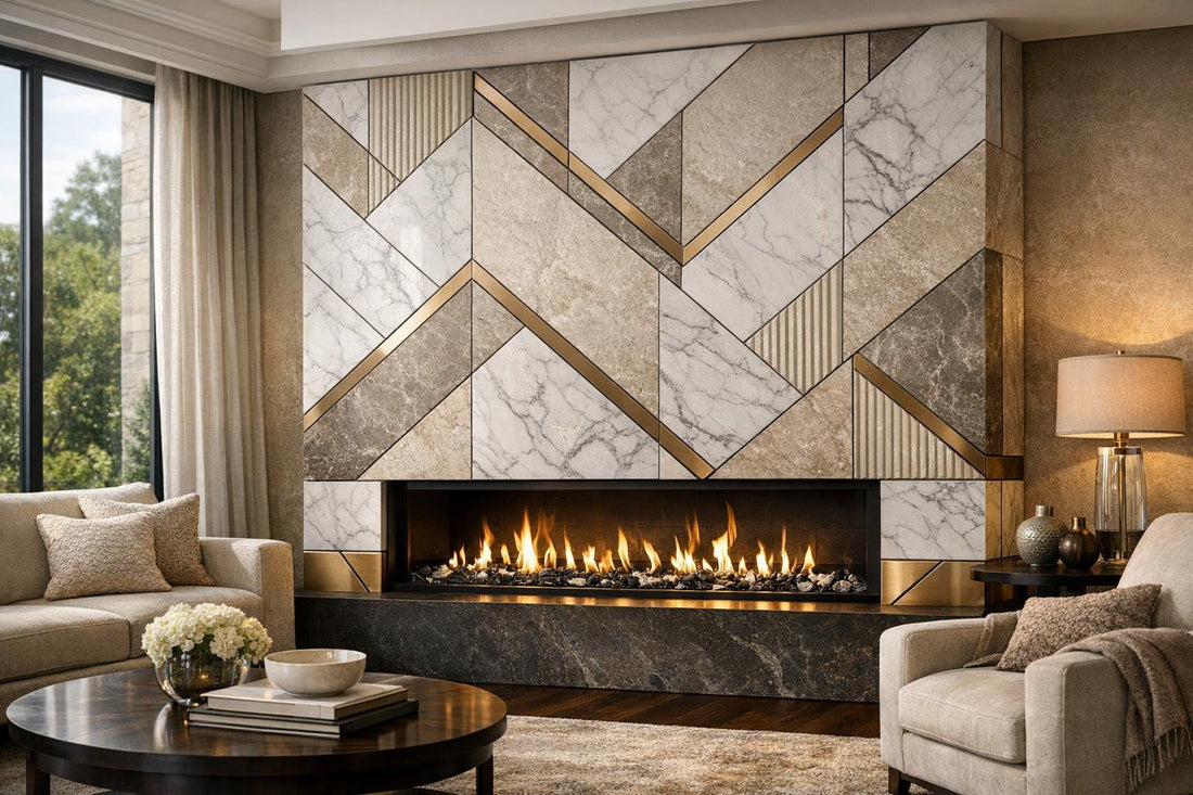 Innovative Fireplace Designs with Tile for Luxury Homes - Zicana Boutique