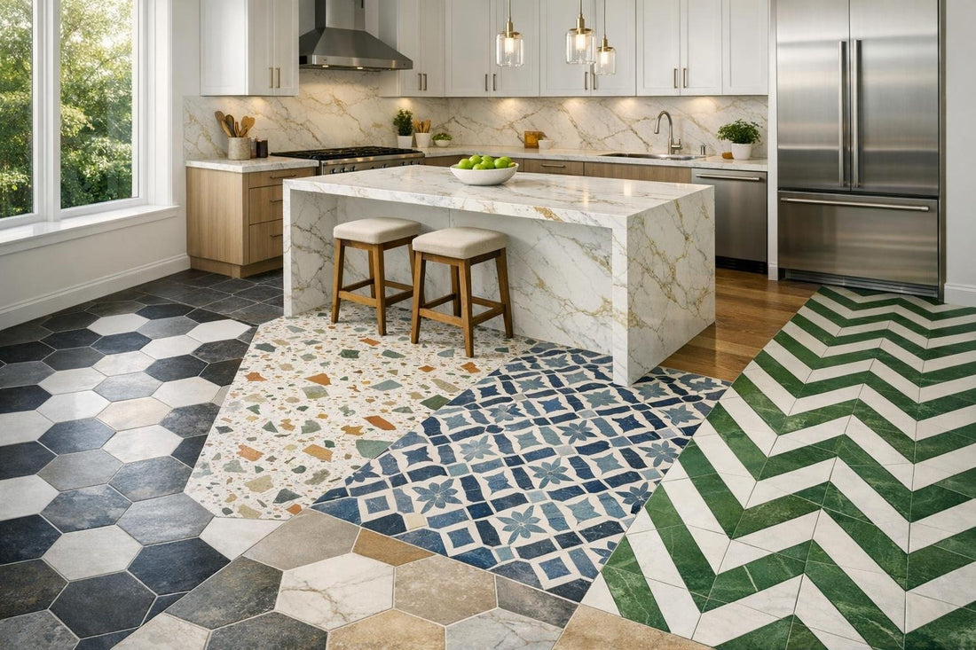 Innovative Floor Tiles Ideas for Kitchen Elegance - Zicana Boutique