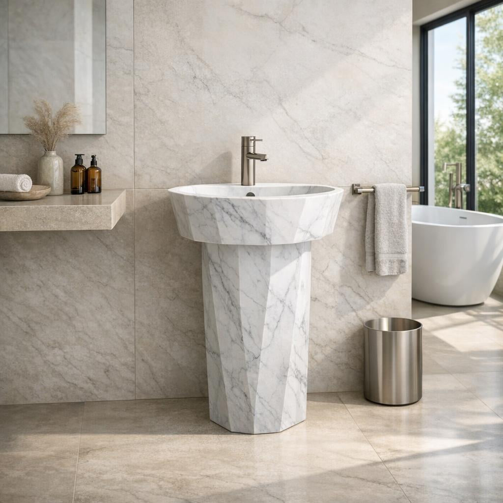 Joy 36 Pedestal Sink: Elevate Spaces with Zicana Boutique - Zicana Boutique