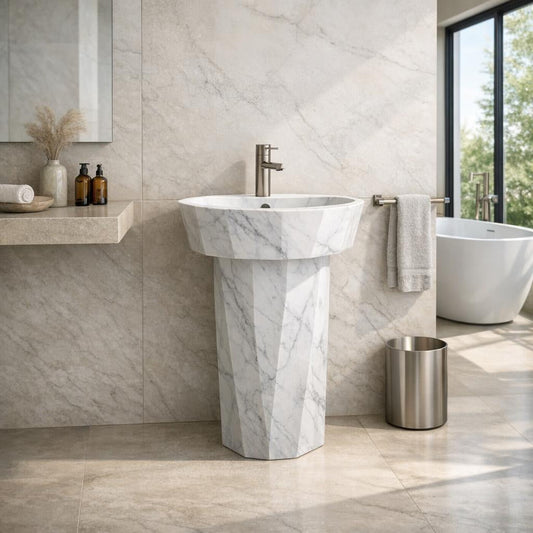 Joy 36 Pedestal Sink: Elevate Spaces with Zicana Boutique - Zicana Boutique