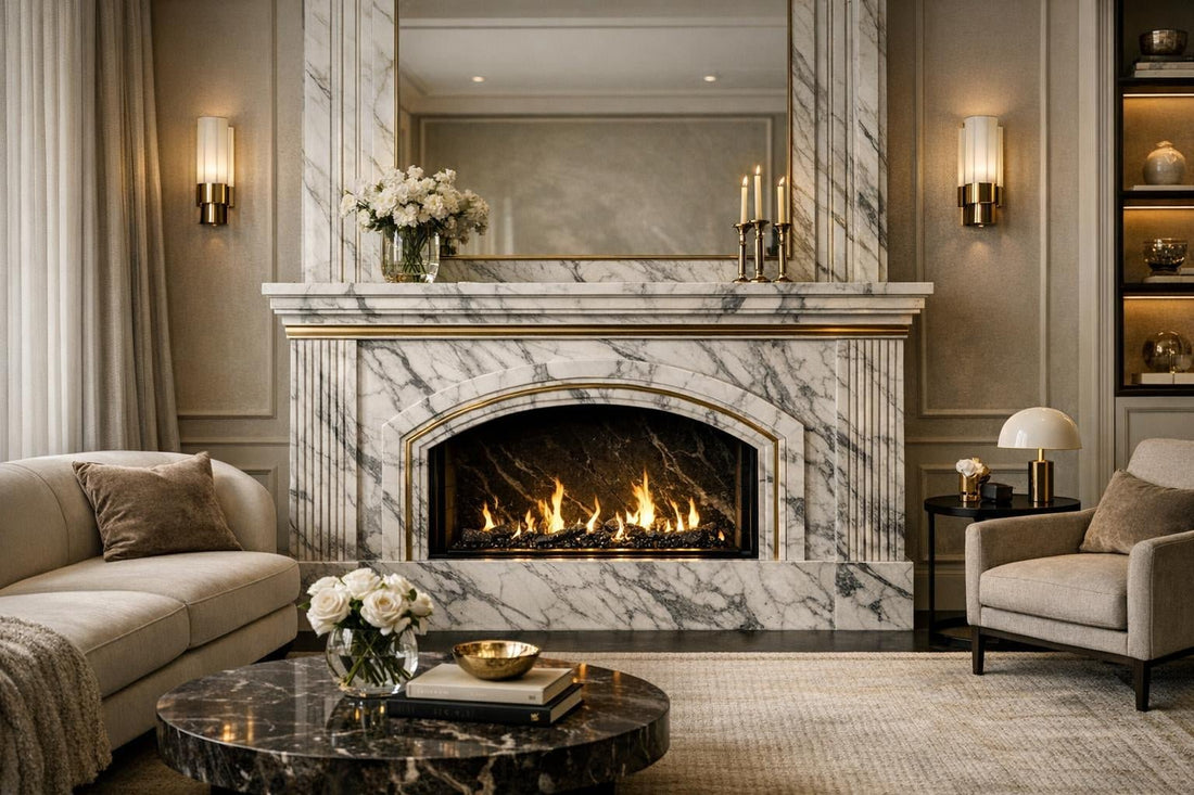 La Gabby 76 Fireplace: Luxurious Marble Couture Insights - Zicana Boutique
