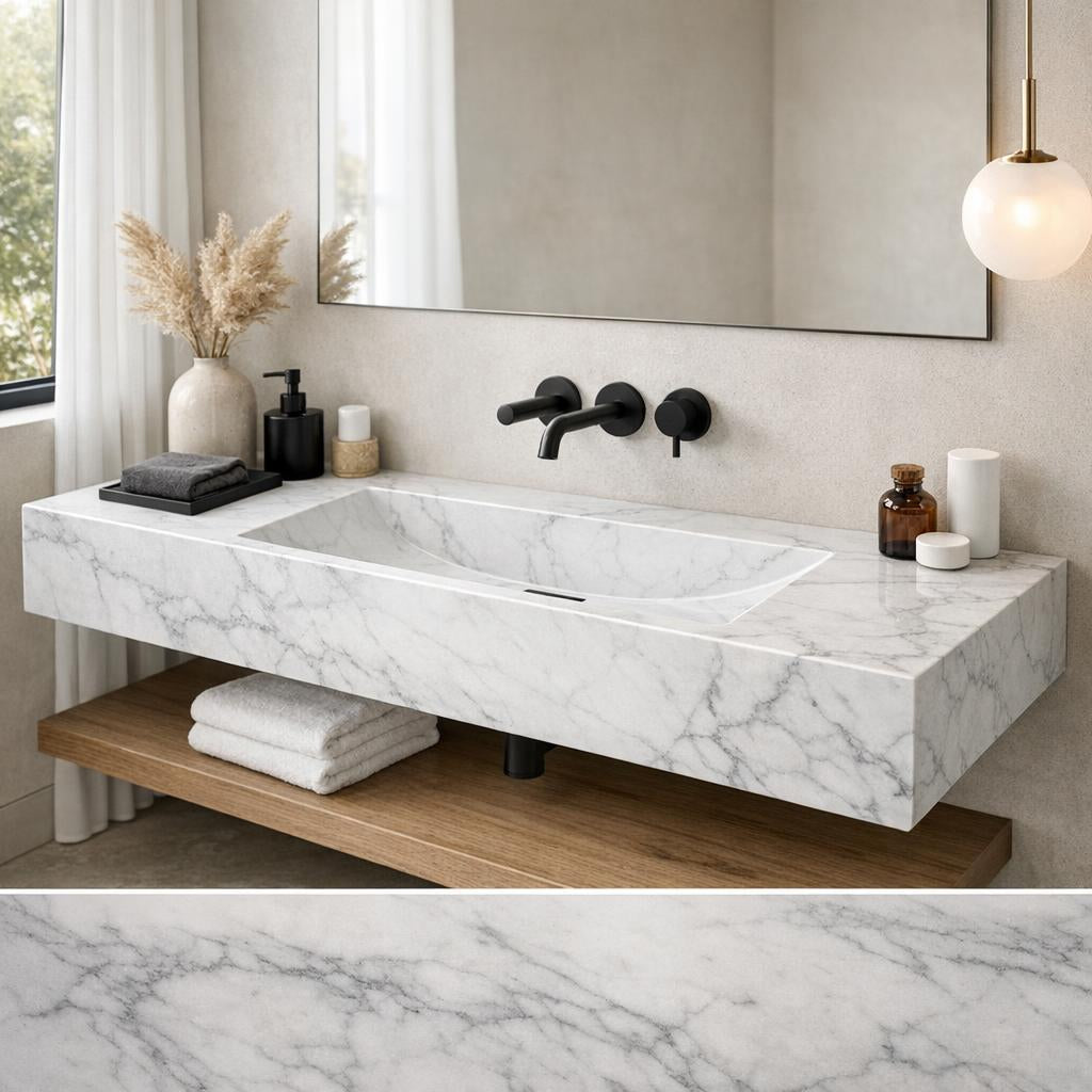 La Noa 36 Marble Floating Sink: Elegance Meets Function - Zicana Boutique