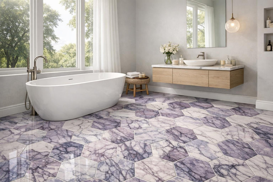 Lilac Marble Hexagon for Luxurious Home Designs - Zicana Boutique