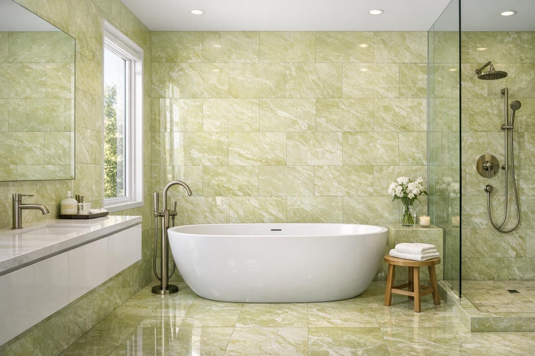 Lime Polished Marble: Elegant 6x12 Tile for Experts - Zicana Boutique
