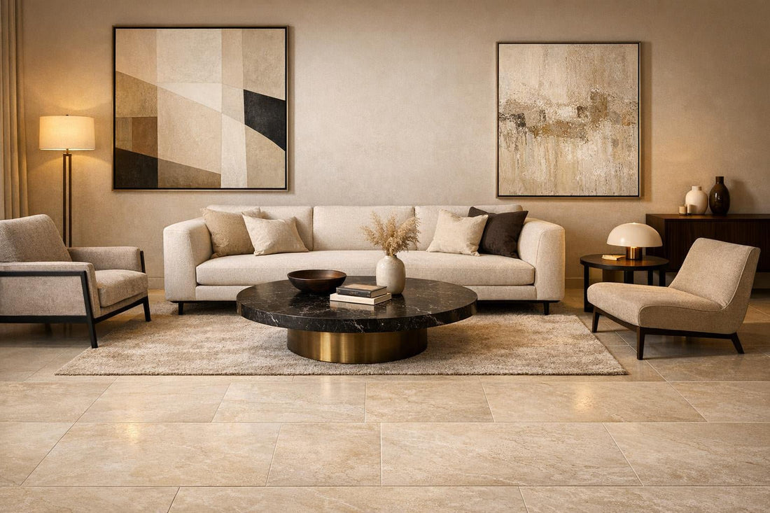 Limestone Cream Tile: Artistic Elegance for Discerning Spaces - Zicana Boutique