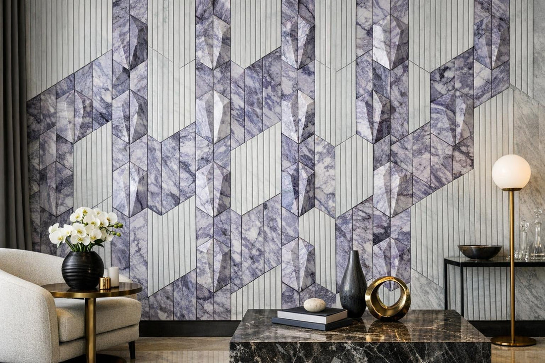 Linear Groove Dolomite & Lilac Marble: Zicana's Exquisite Choices - Zicana Boutique