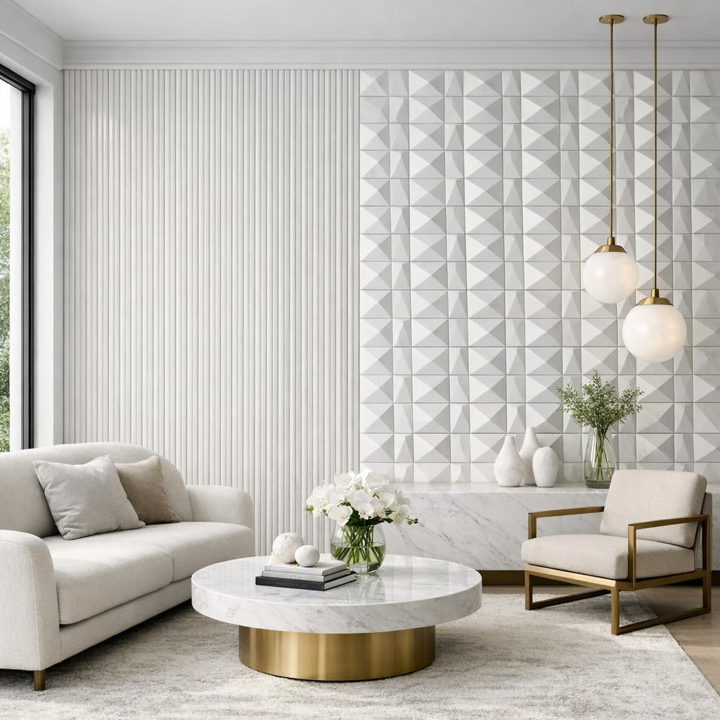 Linear Groove Thassos: Elevate Spaces with Zicana's Marble Mastery - Zicana Boutique