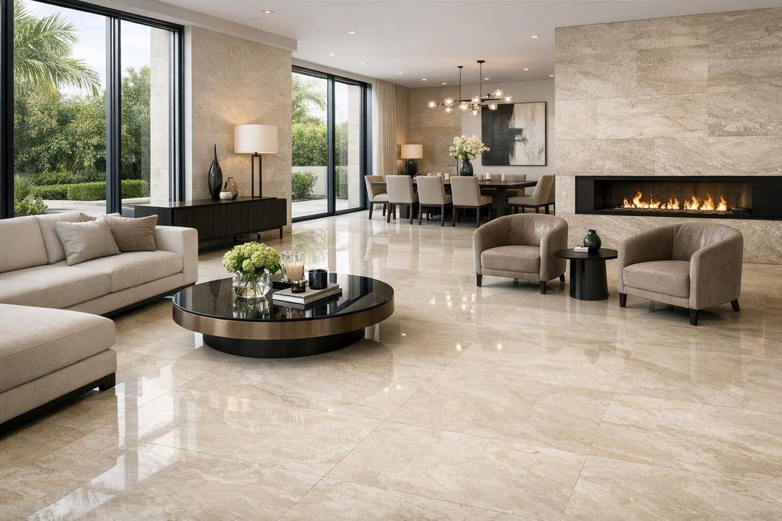 Luxurious Designs with Stone Marfil Florim for Professionals - Zicana Boutique