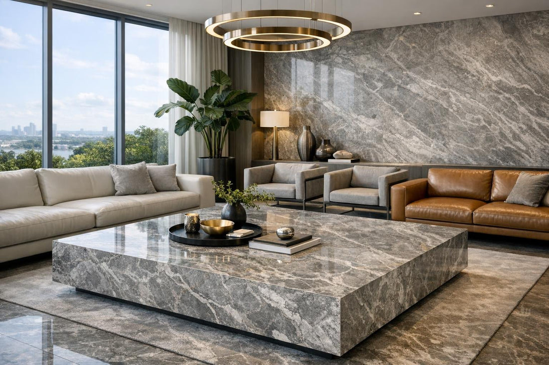 Luxurious Spaces with Stone Grey Marble Maxfine IRIS MFG - Zicana Boutique
