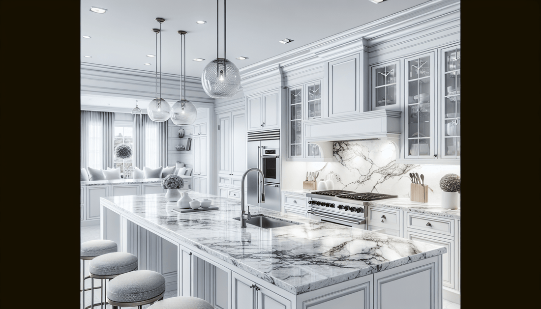 Luxurious White Kitchen with Granite Countertops: A Sophisticated Choice - Zicana Boutique