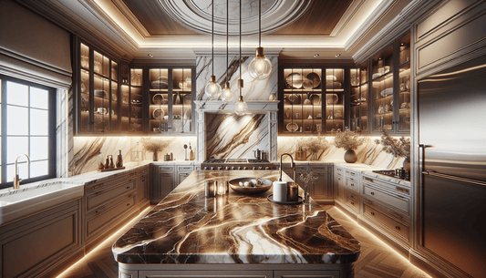 Luxury Brown and White Marble Countertops for Elegant Homes - Z Boutique by Marble Couture