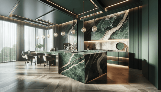Luxury Green Quartzite Slabs: Elevate Interiors with Elegance - Z Boutique by Marble Couture