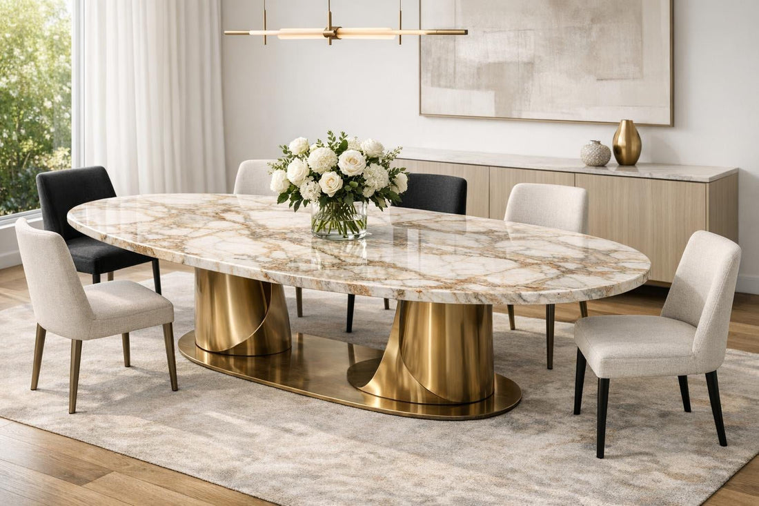 Luxury Meets Function: Elisa Deux Oval Dining Table Insights - Zicana Boutique