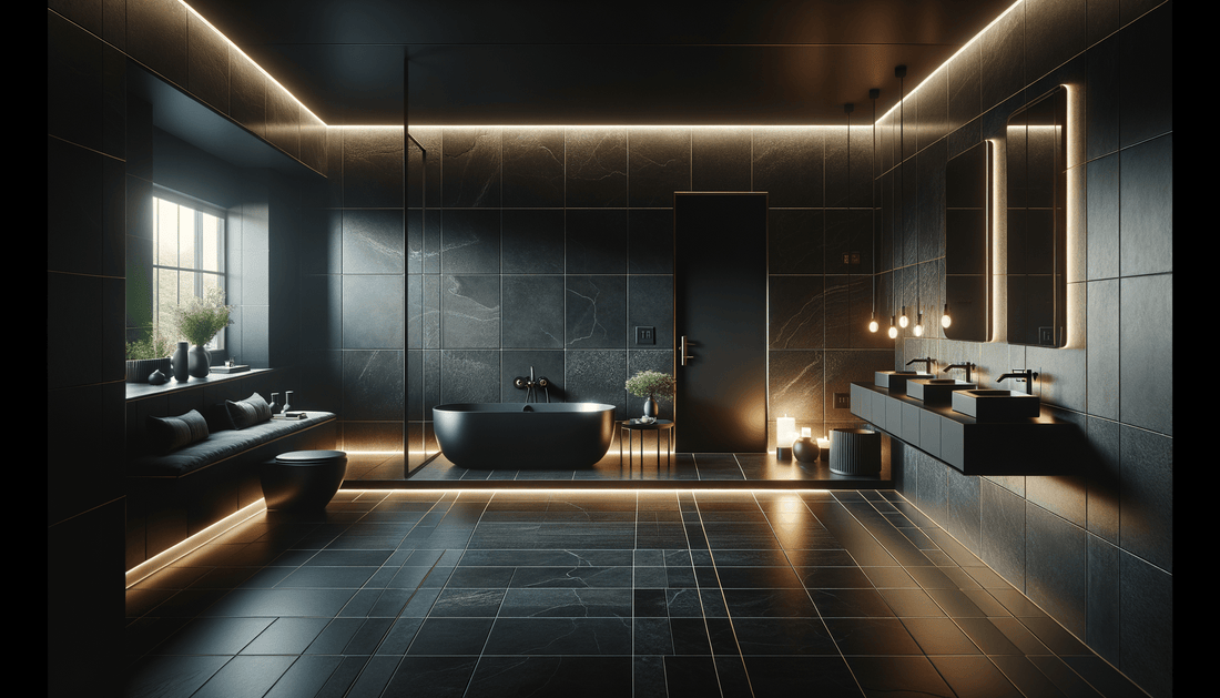 Luxury Transformations with Sahara Black Raphael Field Tile - Zicana Boutique
