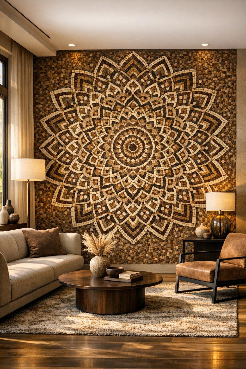 Mandala Moca Mosaic Tile: Elevate Your Design Aesthetic - Zicana Boutique